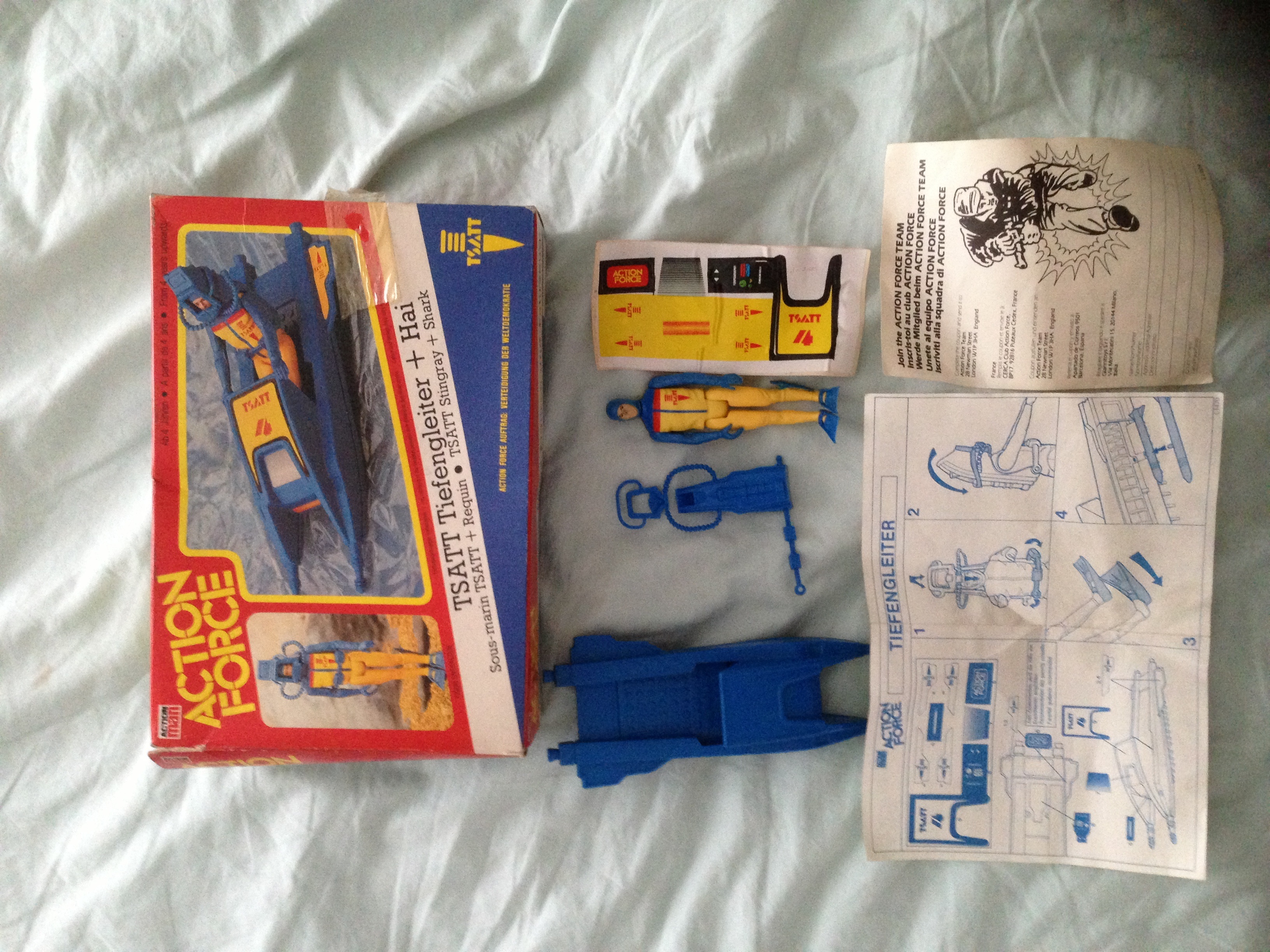 TSATT Stingray &amp; Shark with unused sticker sheet and blue prints.