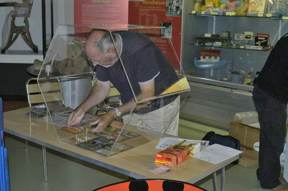 Brian Turner (Palitoy) sets up an Action Force display 19-08-13 03.jpg