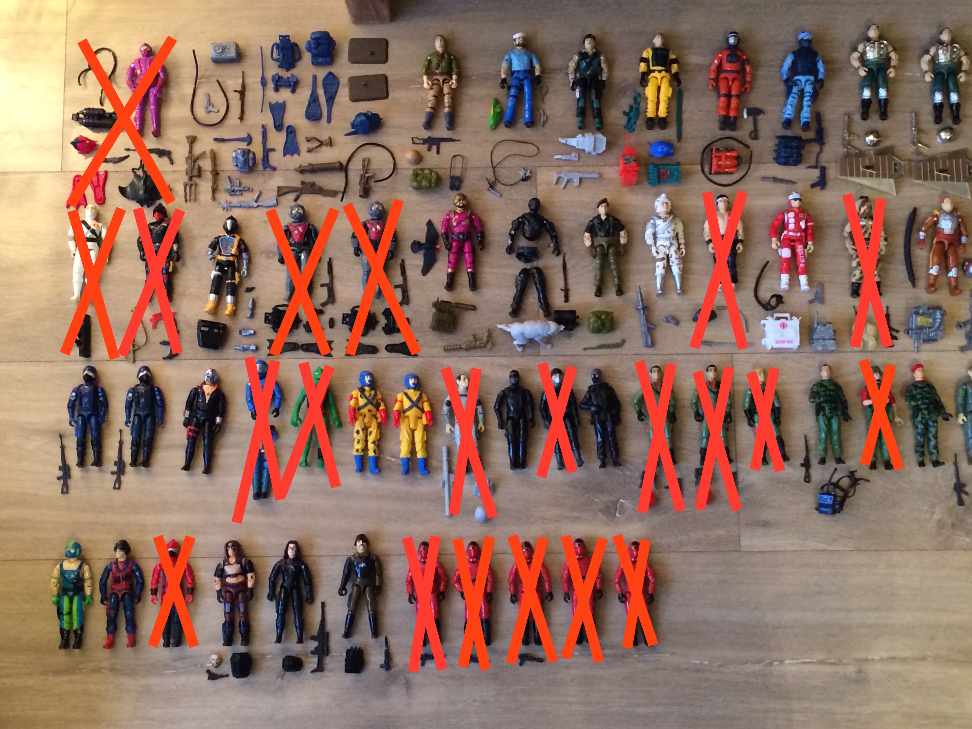 All AF+GI figures I have for sale. Sold items crossed out. Picture 2 of 2.
