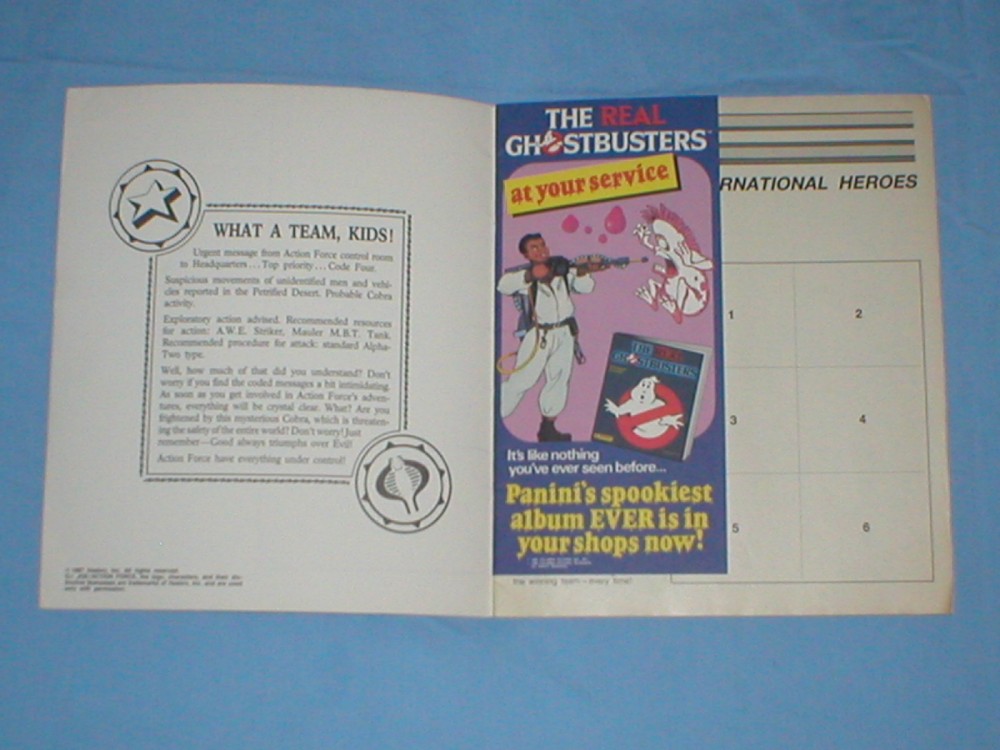Action Force Panini sticker album first page.JPG